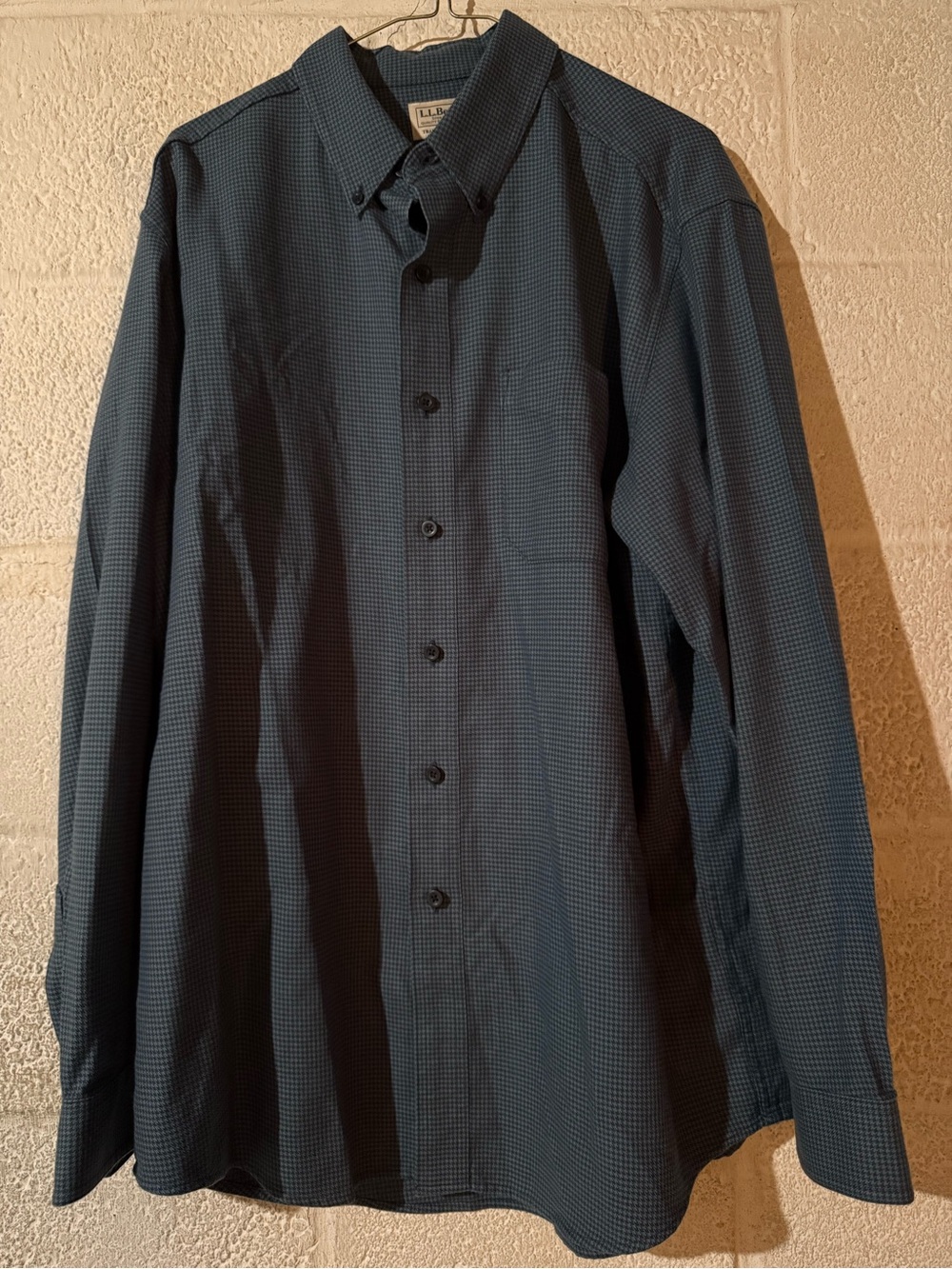 L.L. Bean vintage Men's teal Button-Down Shirt